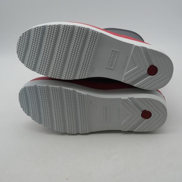 NEW Hunter Original Short Play Women's 10 Waterproof Rain Boots Gray Red UK 8 - Picture 8 of 8